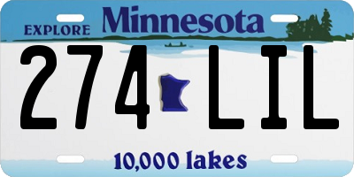 MN license plate 274LIL