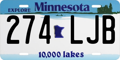 MN license plate 274LJB