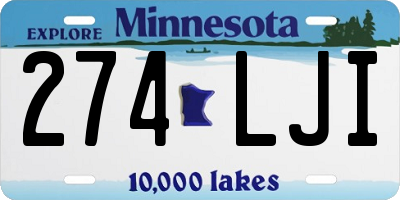 MN license plate 274LJI