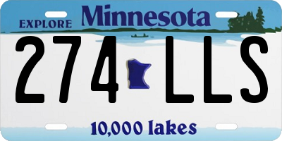 MN license plate 274LLS