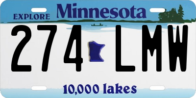 MN license plate 274LMW