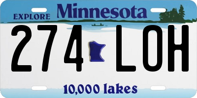 MN license plate 274LOH