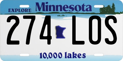 MN license plate 274LOS