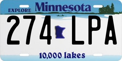 MN license plate 274LPA