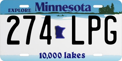 MN license plate 274LPG