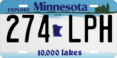 MN license plate 274LPH