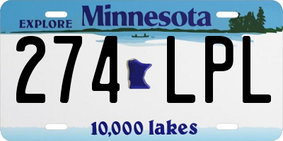 MN license plate 274LPL