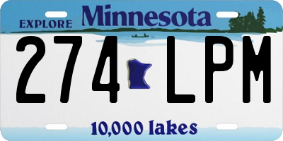 MN license plate 274LPM