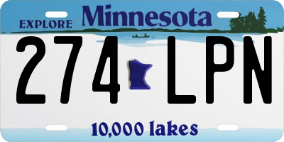 MN license plate 274LPN