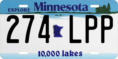 MN license plate 274LPP
