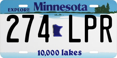 MN license plate 274LPR