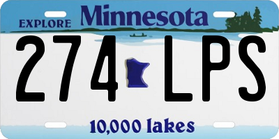 MN license plate 274LPS