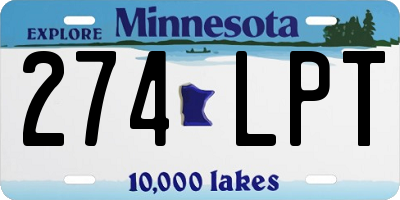 MN license plate 274LPT