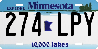 MN license plate 274LPY