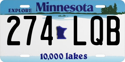 MN license plate 274LQB