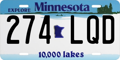 MN license plate 274LQD