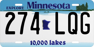 MN license plate 274LQG