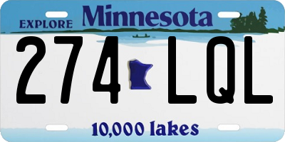 MN license plate 274LQL