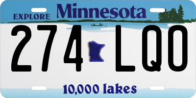 MN license plate 274LQO