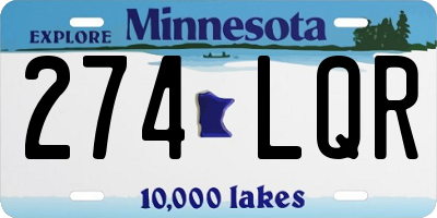 MN license plate 274LQR