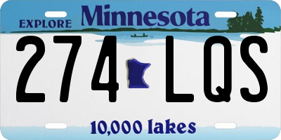 MN license plate 274LQS