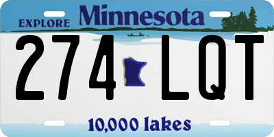 MN license plate 274LQT