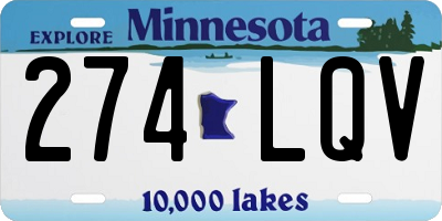 MN license plate 274LQV