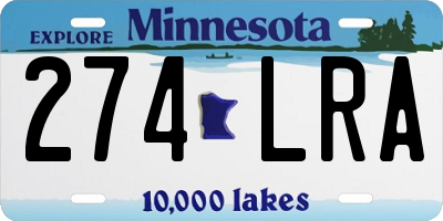 MN license plate 274LRA