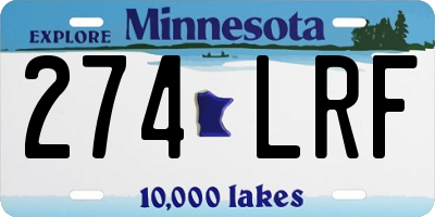 MN license plate 274LRF