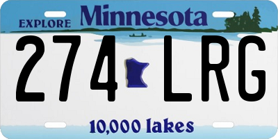 MN license plate 274LRG
