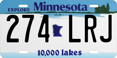 MN license plate 274LRJ