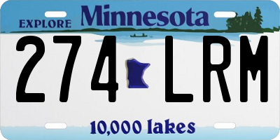 MN license plate 274LRM