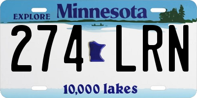 MN license plate 274LRN