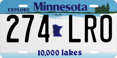MN license plate 274LRO