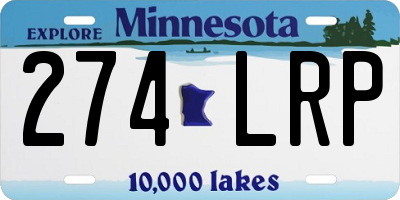 MN license plate 274LRP