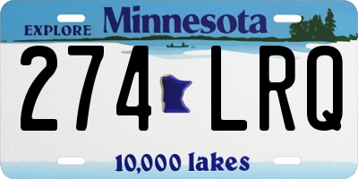 MN license plate 274LRQ