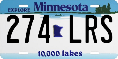 MN license plate 274LRS