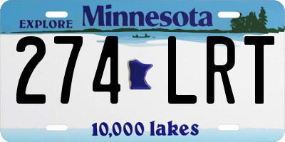 MN license plate 274LRT