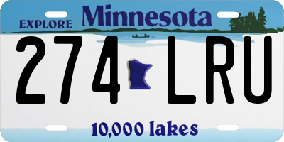MN license plate 274LRU