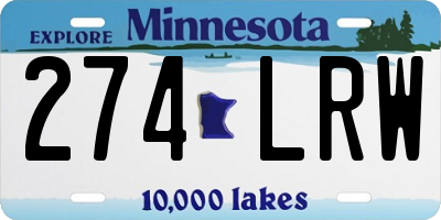MN license plate 274LRW