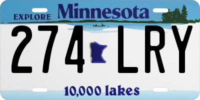 MN license plate 274LRY