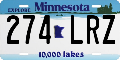 MN license plate 274LRZ