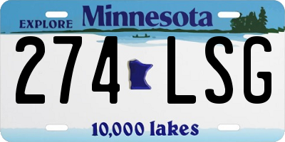 MN license plate 274LSG