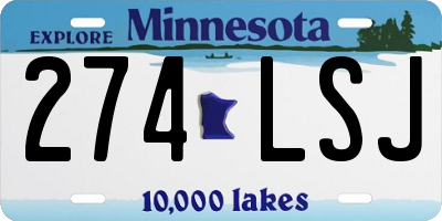 MN license plate 274LSJ