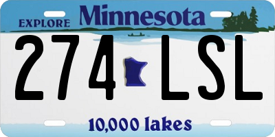 MN license plate 274LSL