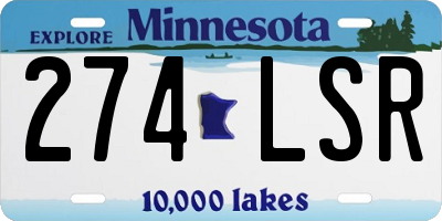 MN license plate 274LSR