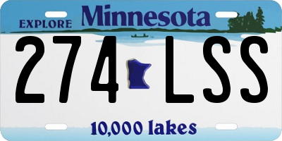 MN license plate 274LSS