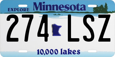MN license plate 274LSZ