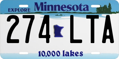 MN license plate 274LTA