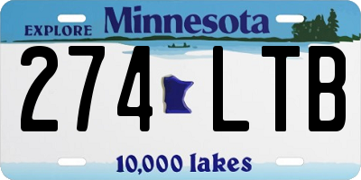 MN license plate 274LTB